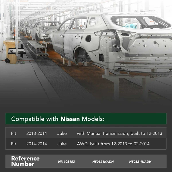 Rear Bumper Reinforcement Beam Impact Bar for 2013-2014 Nissan Juke