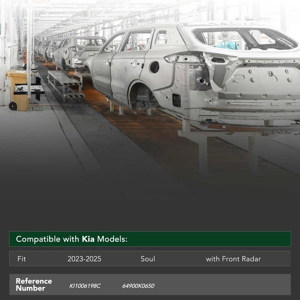 Front Bumper Reinforcement Impact Bar with CAPA for Kia Soul 2023-2025 Hatchback Steel