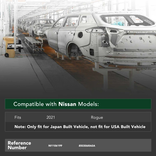 Rear Bumper Face Bar Reinforcement Steel for Nissan Rogue 2021 SUV Japan Built