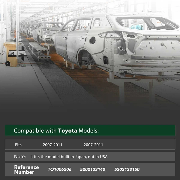 Front Bumper Reinforcement for 2007-2011 Toyota Camry