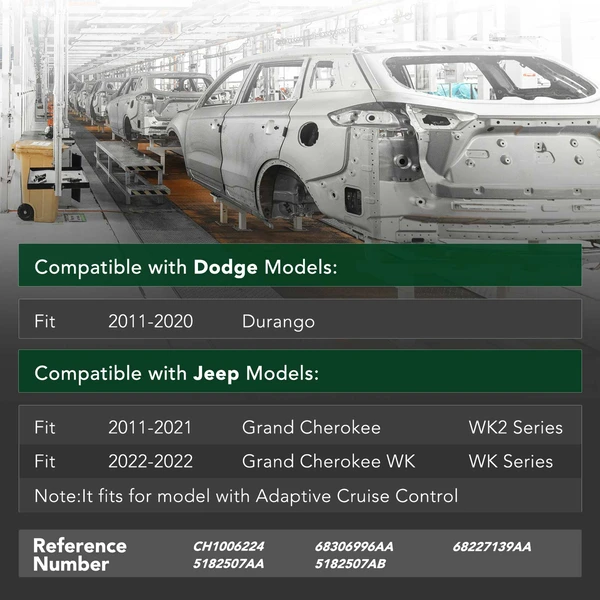 Front Bumper Reinforcement for 2011-2021 Jeep Grand Cherokee