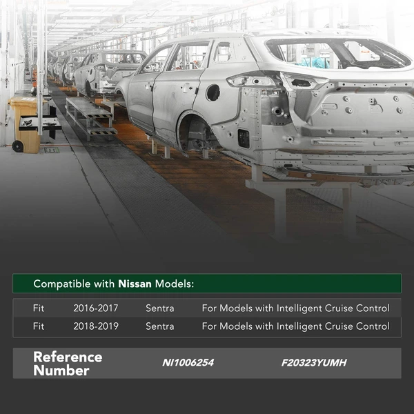 Front Bumper Reinforcement for 2016-2019 Nissan Sentra