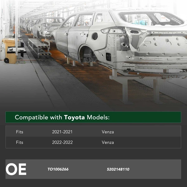 Front Bumper Reinforcement for 2021-2022 Toyota Venza