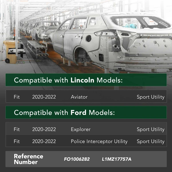 Front Bumper Reinforcement Face Bar for Lincoln Aviator Ford Explorer 2020-2022