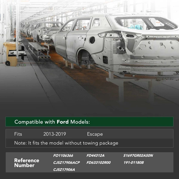 Rear Bumper Reinforcement Impact Bar Beam for Ford Escape 2013-2019 SUV Steel
