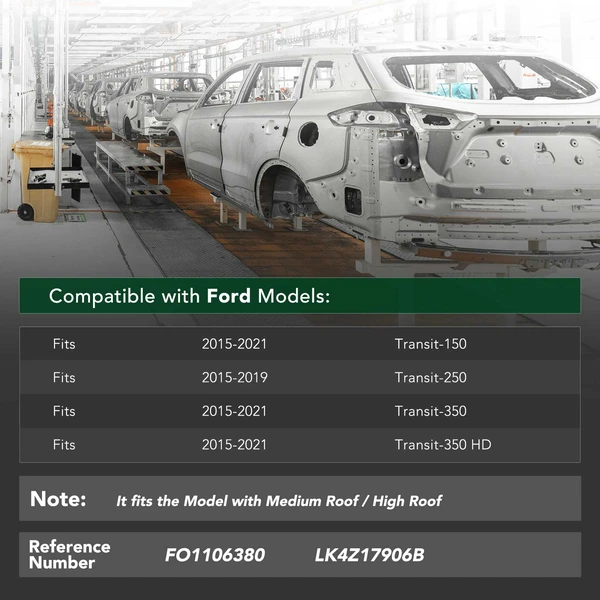 Rear Bumper Reinforcement for 2015-2021 Ford Transit-150