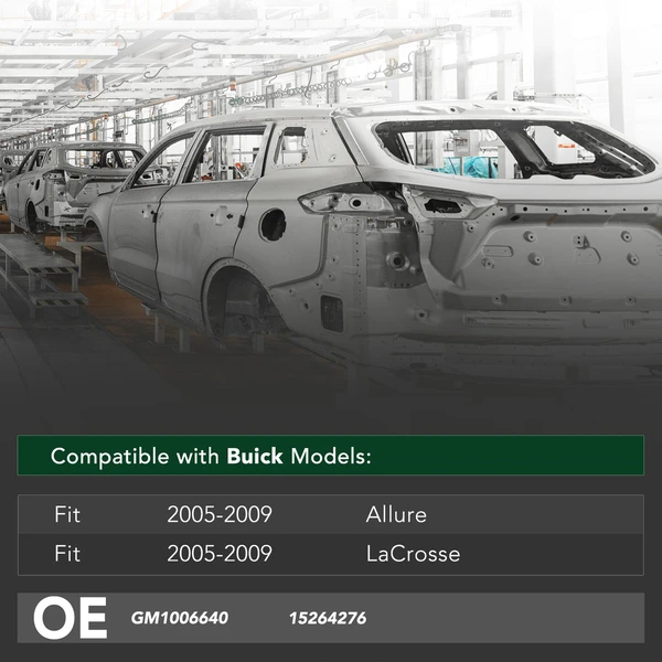 Front Bumper Cover Reinforcement Impact Bar for 2005-2009 Buick Allure