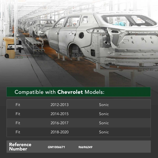 Front Lower Bumper Face Bar Reinforcement Cross Member for 2012-2020 Chevrolet Sonic