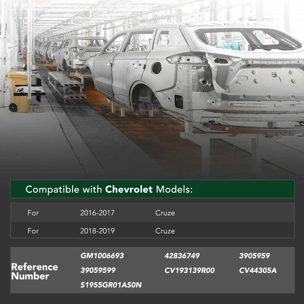 Front Bumper Reinforcement for 2016-2019 Chevrolet Cruze