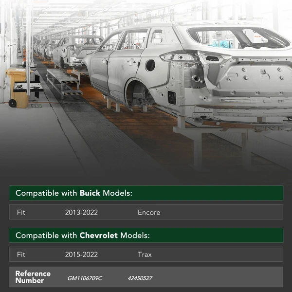 Rear Bumper Reinforcement Impact Bar with CAPA for 2015-2022 Chevrolet Trax