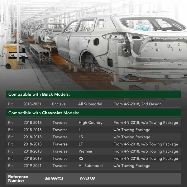 Front Bumper Reinforcement for Chevrolet Traverse Buick Enclave 2018-2021 Steel