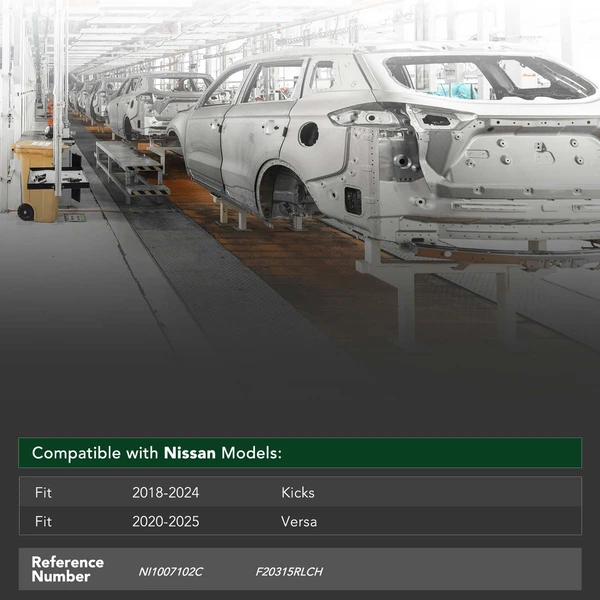 Front Bumper Reinforcement with CAPA for Nissan Versa 2020-2025 Kicks Steel