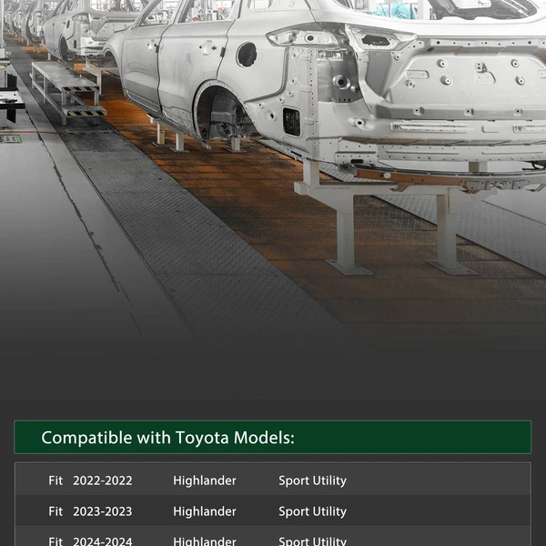 Front Bumper Reinforcement for 2022-2024 Toyota Highlander