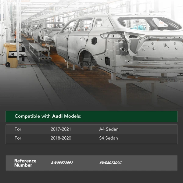 Rear Bumper Reinforcement for Audi A4 2017-2021 S4 2018-2020 Aluminum