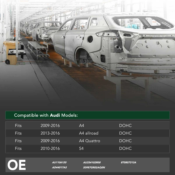 Rear Bumper Reinforcement for 2009-2016 Audi A4 Quattro