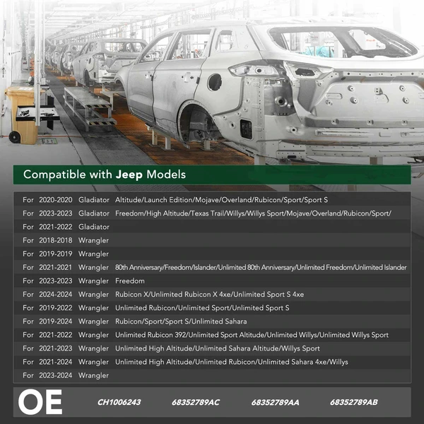 Front Bumper Reinforcement for 2020-2023 Jeep Gladiator