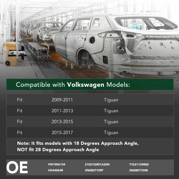 Front Bumper Reinforcement for 2009-2017 Volkswagen Tiguan