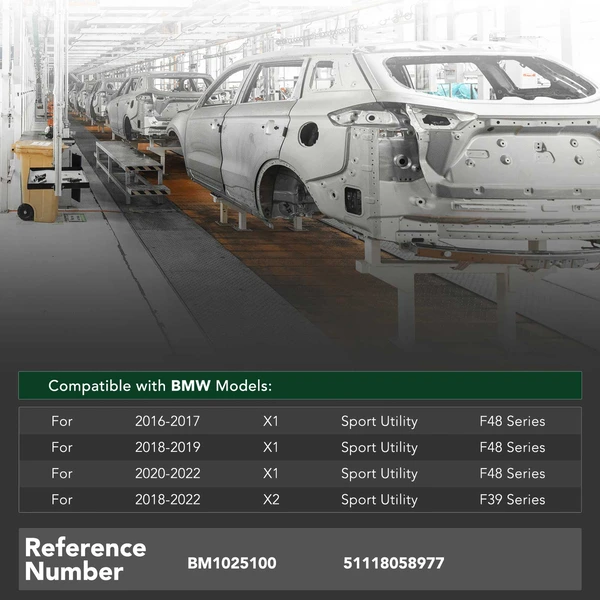 Front Lower Bumper ReinForcement for 2016-2022 BMW X1