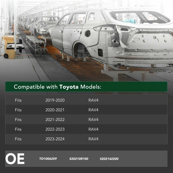 Front Bumper Reinforcement for 2019-2024 Toyota RAV4