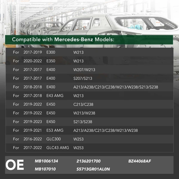 Front Bumper Reinforcement for 2019-2023 Mercedes-Benz E450