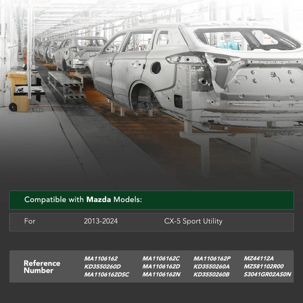 Rear Bumper Reinforcement for Mazda CX-5 2013-2024 SUV Steel