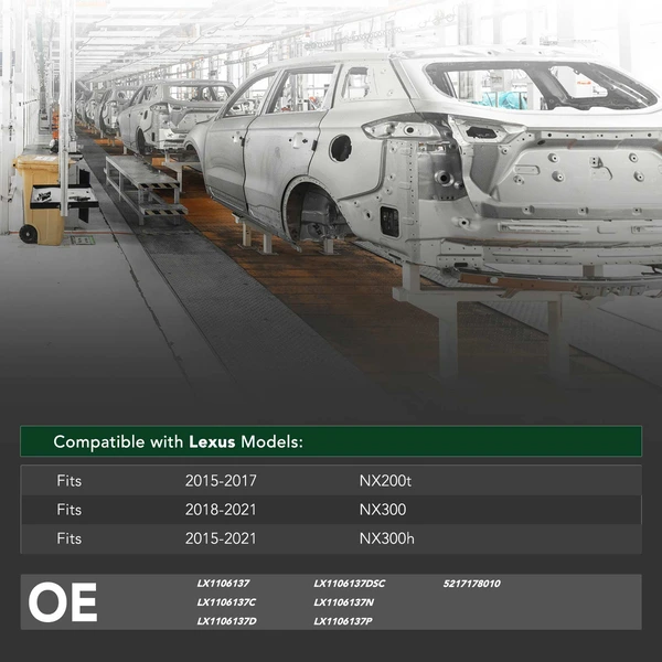 Rear Bumper Reinforcement for 2015-2017 Lexus NX200t