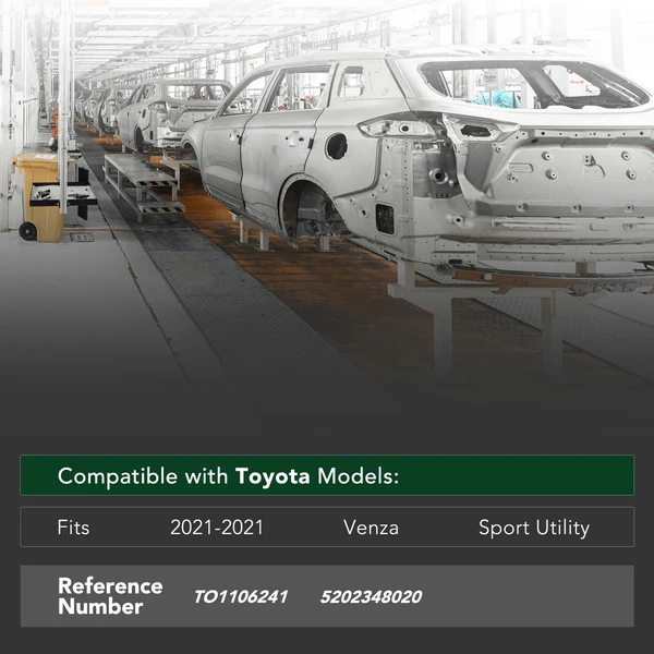 Rear Bumper Face Bar Reinforcement Cross Member for Toyota Venza 2021 Aluminum