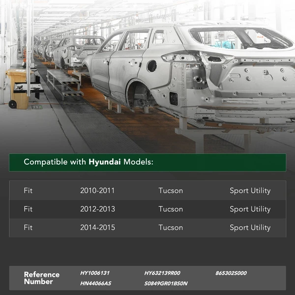 Front Bumper Reinforcement for Hyundai Tucson 2010-2015 Sport Utility Steel