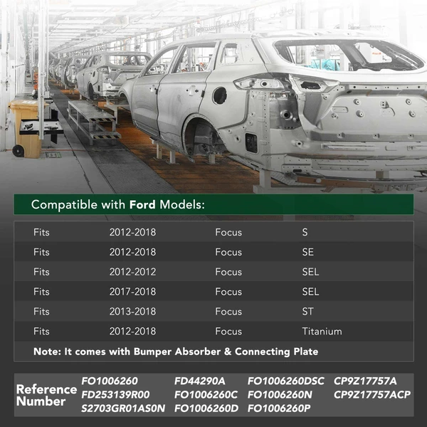 YHT Auto YHTBRC10180 Bumper Reinforcement Front Side