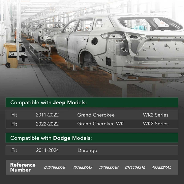 Rear Bumper Reinforcement for 2011-2022 Jeep Grand Cherokee