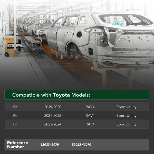 Rear Bumper Reinforcement for Toyota RAV4 2019-2024 Sport Utility Steel Aluminum
