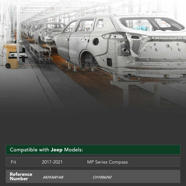 Front Bumper Reinforcement for Jeep Compass MP 2017-2021 Steel