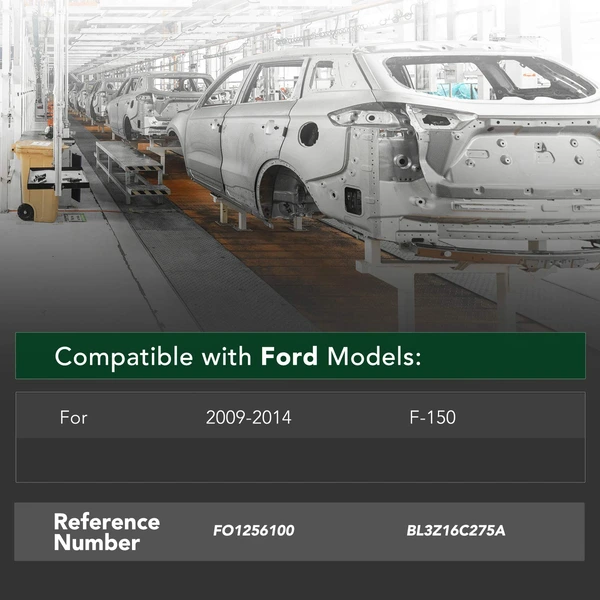 Front Driver Bumper Reinforcement for Ford F-150 2009-2014 Steel