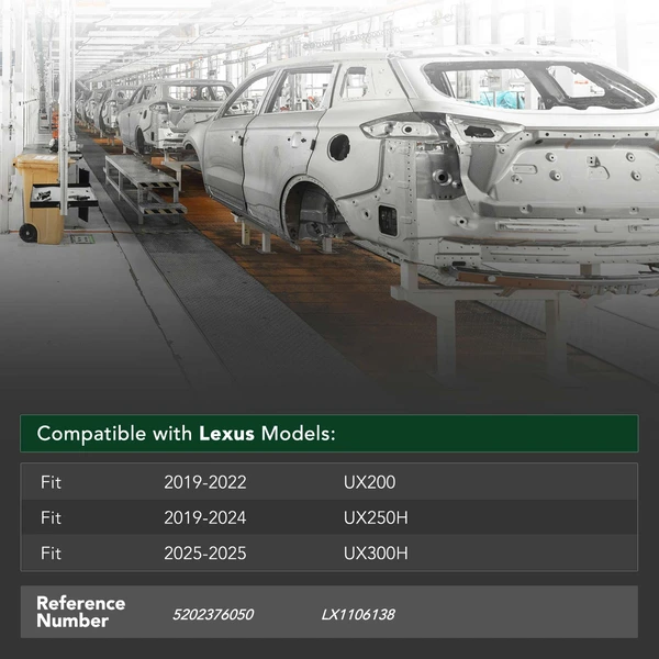 Rear Bumper Reinforcement Impact Bar Beam for 2019-2024 Lexus UX250h