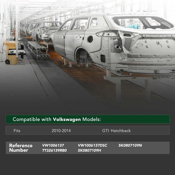 Front Bumper Impact Bar Reinforcement for 2010-2014 Volkswagen GTI