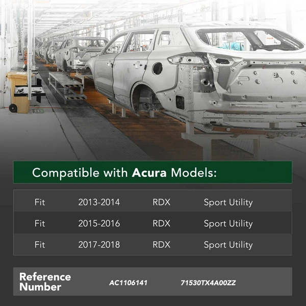 Rear Bumper Reinforcement for 2013-2018 Acura RDX