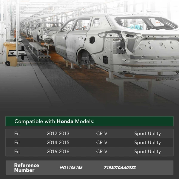 Rear Bumper Reinforcement for Honda CR-V 2012-2016 L4 2.4L Sport Utility Steel