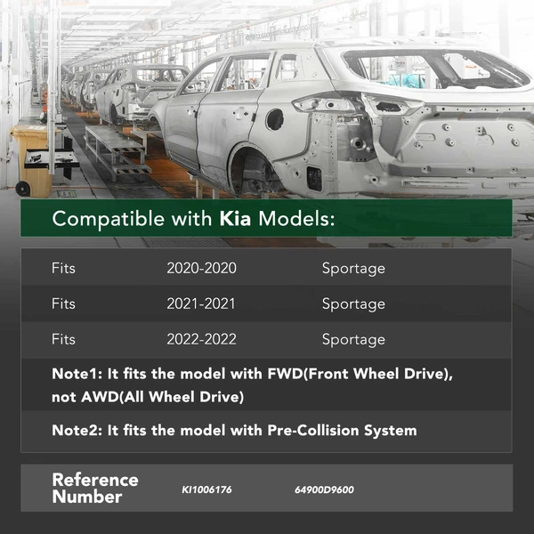 Front Bumper Reinforcement for 2020-2022 Kia Sportage