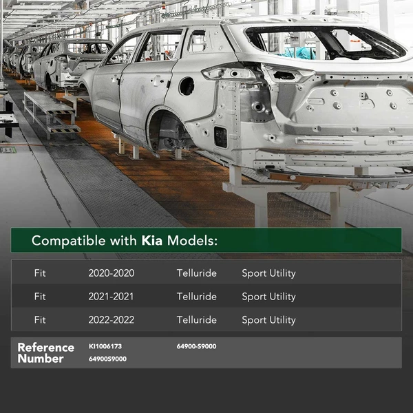 Front Bumper Reinforcement for Kia Telluride 2020-2022 SUV Steel