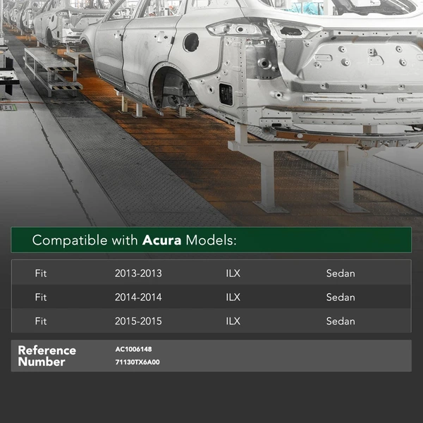 Front Bumper Reinforcement for Acura ILX 2013-2015 L4 1.5L 2.0L 2.4L Sedan Steel