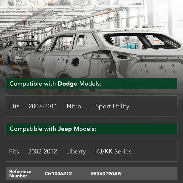 Front Bumper Reinforcement Lower Crossmember for 2007-2011 Dodge Nitro