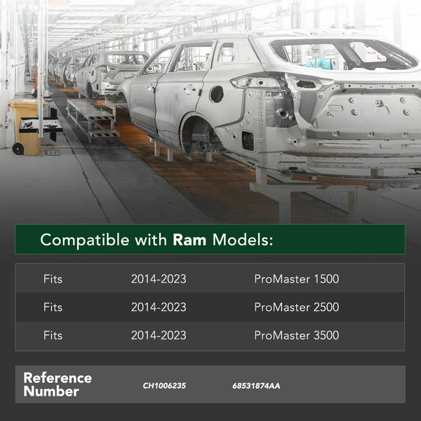 Front Bumper Face Bar Reinforcement for 2014-2023 Ram ProMaster 2500
