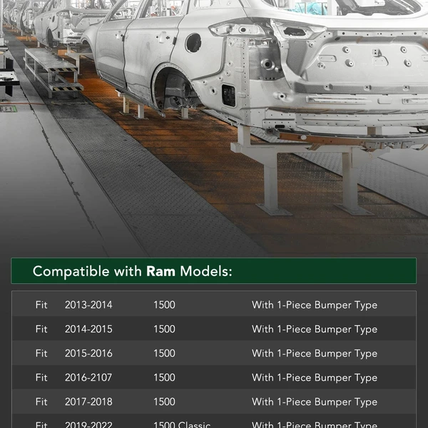 Front Beam Bumper Reinforcement for 2013-2018 Ram 1500