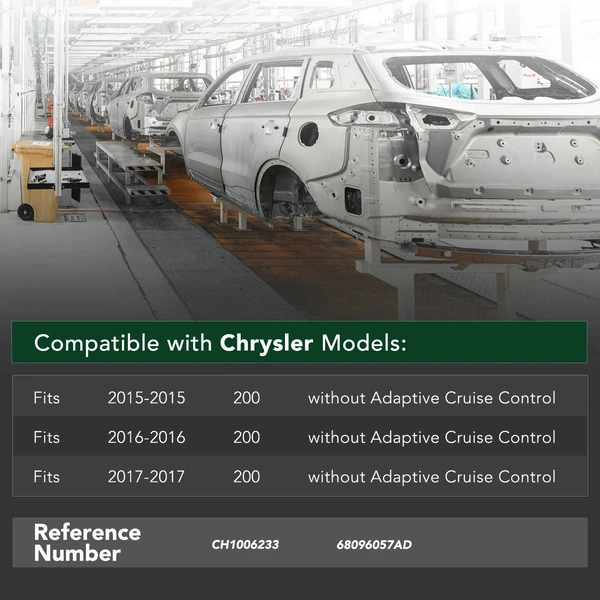 Front Bumper Reinforcement Cross Member for 2015-2017 Chrysler 200