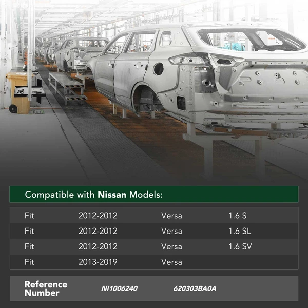 Front Bumper Reinforcement for 2012-2019 Nissan Versa