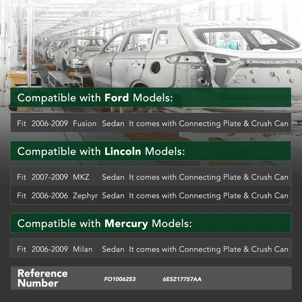 Front Bumper Reinforcement for 2006-2009 Mercury Milan