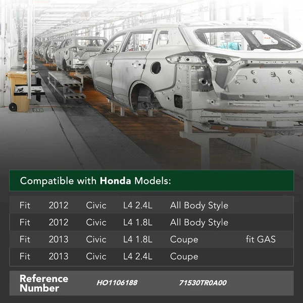 Rear Bumper Reinforcement for 2012-2013 Honda Civic