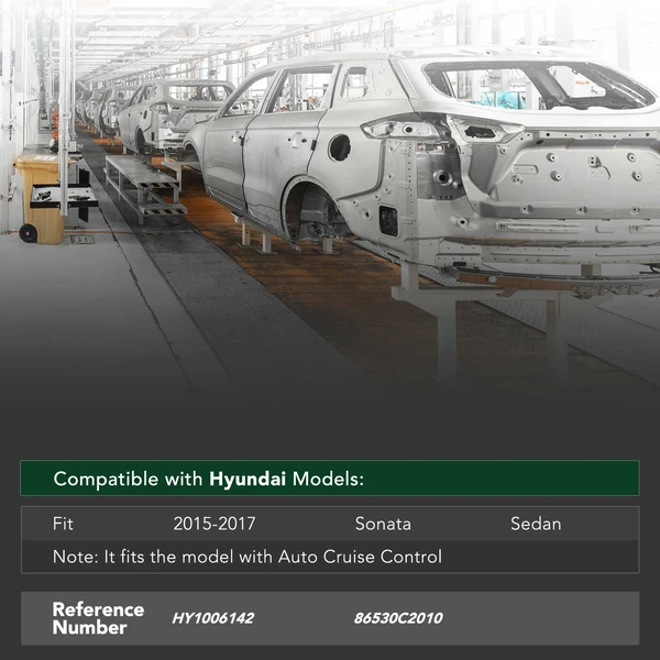 Front Bumper Reinforcement for Hyundai Sonata 2015-2017 Steel with Auto Cruise Control