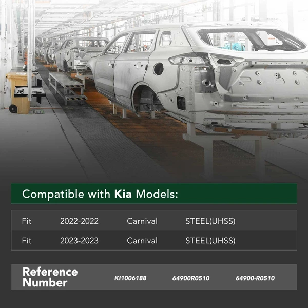Front Bumper Reinforcement Impact Bar with Crush Can for Kia Carnival 22-23