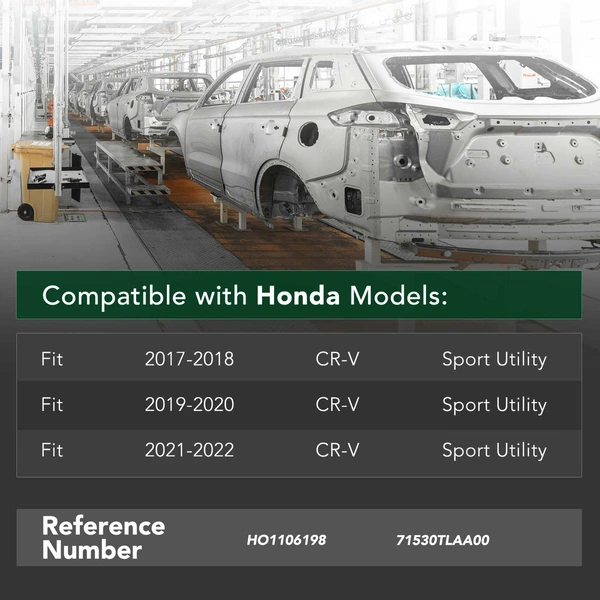 Rear Bumper Reinforcement Face Bar for Honda CR-V 2017-2022 Aluminum